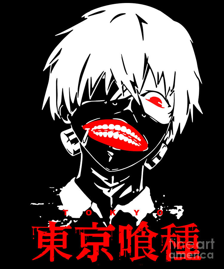 Classic Japanese Art Tokyo Ghoul Anime Ken Kaneki Drawing by Fantasy ...