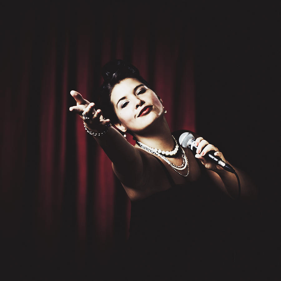 Classic Jazz Singer On Stage Photograph by MmeEmil