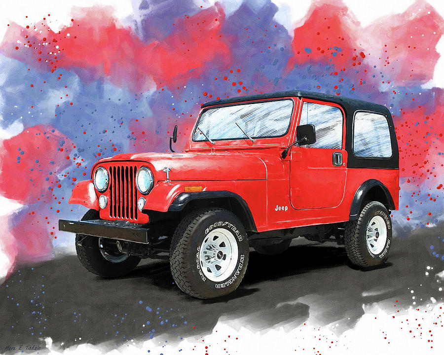 Classic Jeep CJ7 Mixed Media by Mark Tisdale