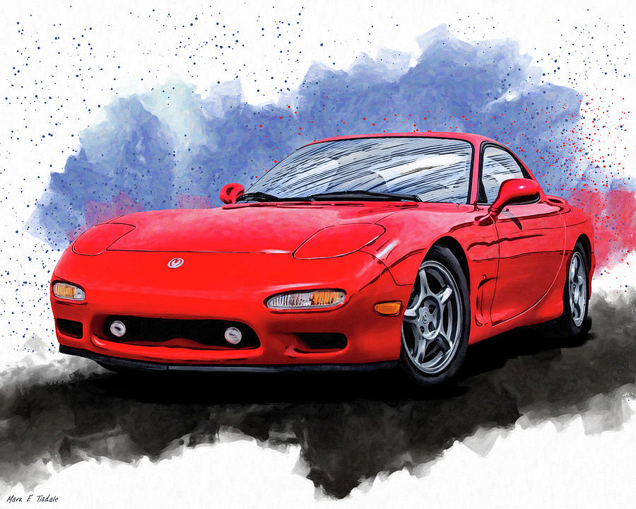 Classic Mazda RX-7 FD Mixed Media by Mark Tisdale