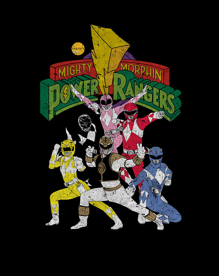 mighty morphin power rangers long sleeve shirt