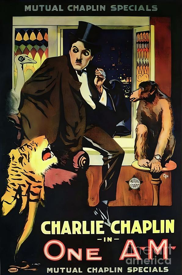 Classic Movie Poster Charlie Chaplin in One Painting by Esoterica Art Agency - Pixels