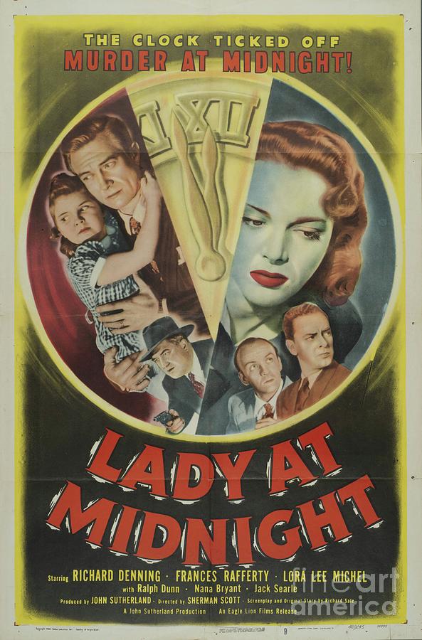 Classic Movie Poster - Lady at Midnight Painting by Esoterica Art Agency