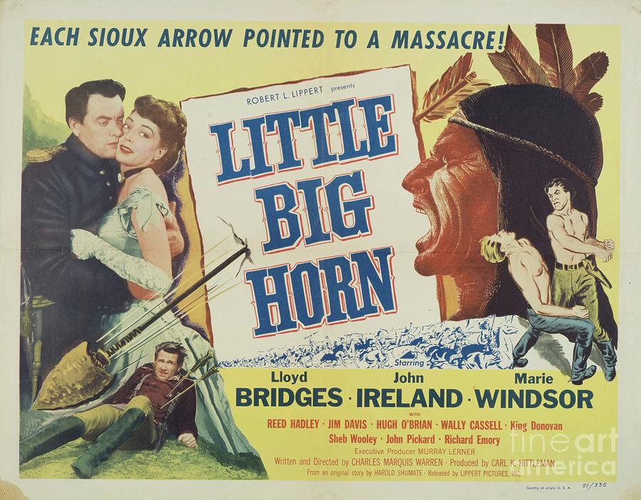 Classic Movie Poster - Little Big Horn Painting by Esoterica Art Agency
