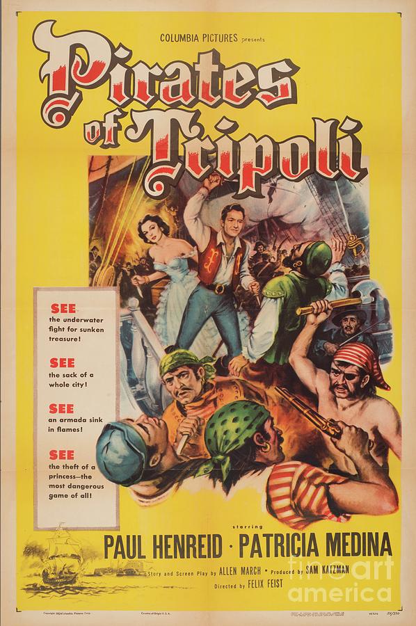 Classic Movie Poster - Pirates of Tripoli Painting by Esoterica Art Agency