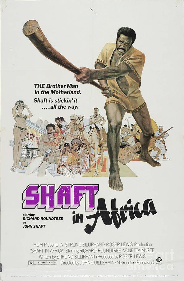 Classic Movie Poster - Shaft in Africa Painting by Esoterica Art Agency