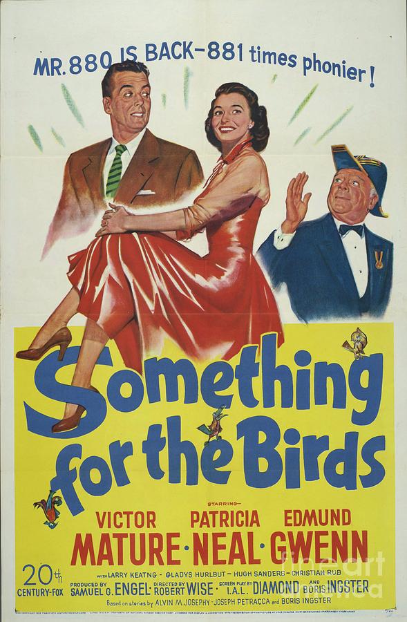 Classic Movie Poster - Something For the Birds Painting by Esoterica Art Agency