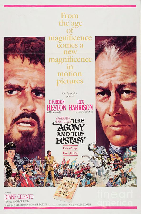 Classic Movie Poster - The Agony and The Ecstasy Painting by Esoterica Art Agency