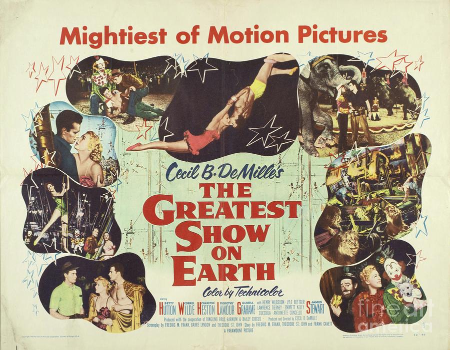 Classic Movie Poster - The Greatest Show on Earth Painting by Esoterica Art Agency