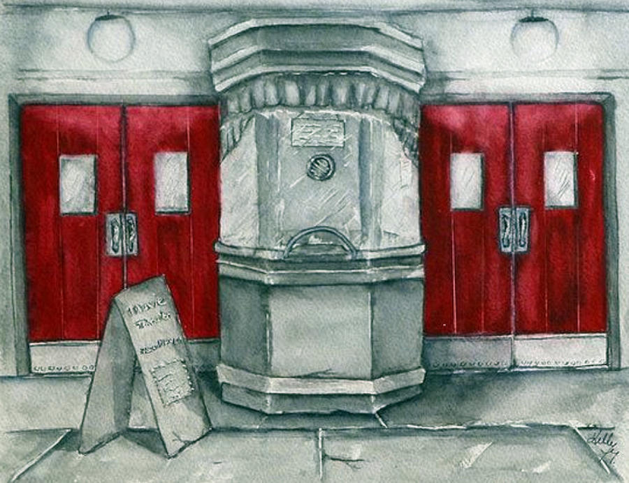 Classic Movie Theater Painting by Kelly Mills