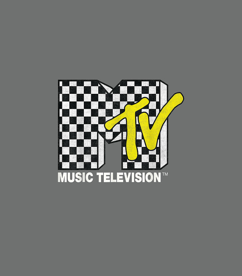 Classic MTV Logo Distressed Checkered Print Digital Art by Ambrose Evee ...