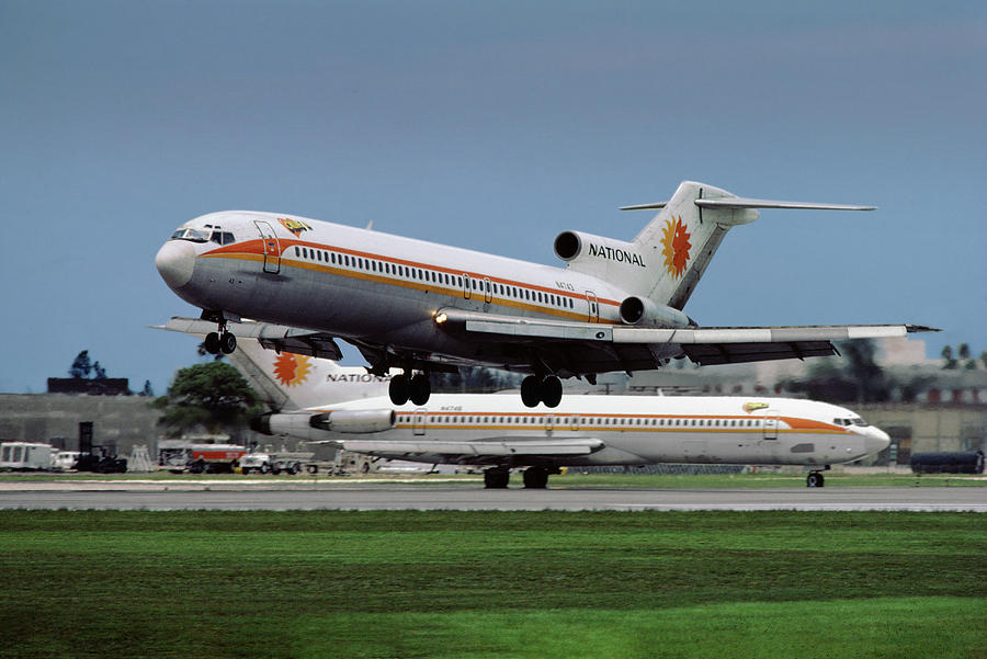 Classic National Airlines Boeing 727 at Miami Photograph by Erik Simonsen