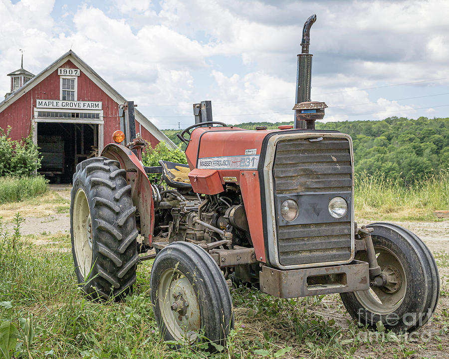 Classic Old Tractor 1907 Barn West Newbury Vermont Photograph by Edward Fielding