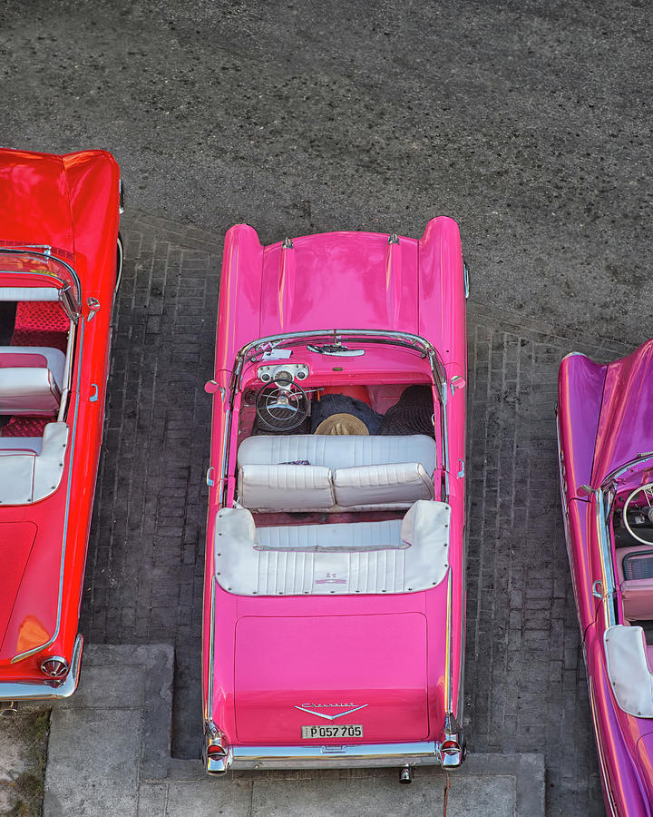 Classic Pink Convertible Photograph by CR Courson