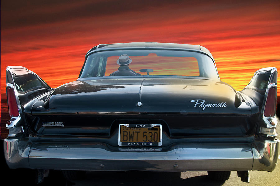 Vintage Classic Plymouth Fury And Sunset Photograph by Larry Butterworth
