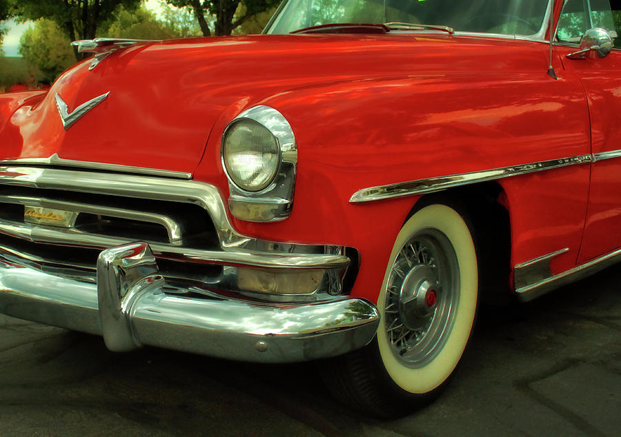 Classic Red Chrysler Photograph by DK Digital
