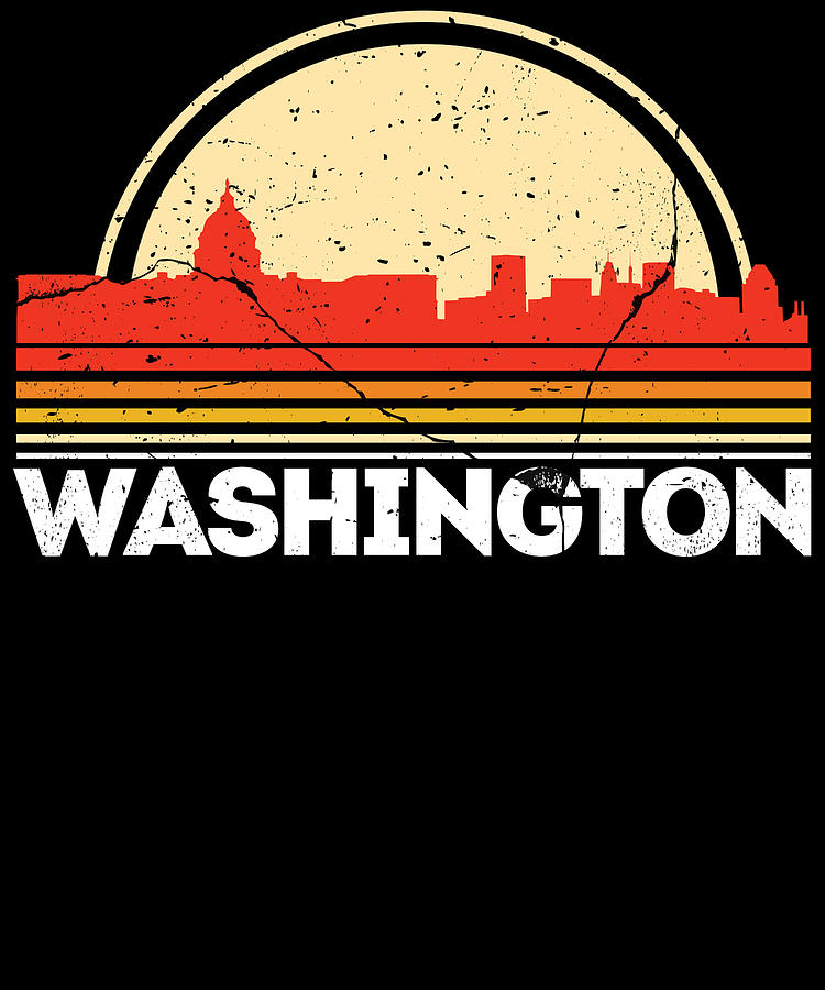 Multicolor 16x16 Wenatchee Washington Retro Vintage City State USA Souvenir Throw Pillow Washington American Retro USA Vintage Apparel Co 
