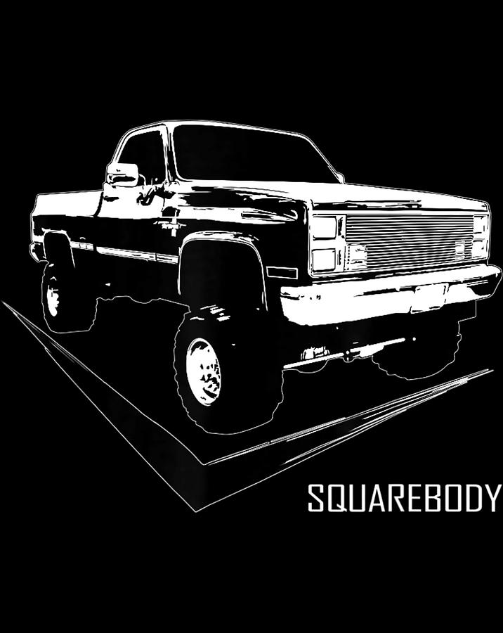 Classic Square Body Truck Squarebody .png Digital Art by Minh Trong Phan