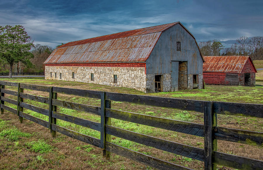 Classic Stone Barn, Tennessee Photograph by Marcy Wielfaert