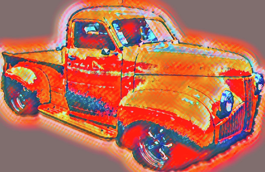 Classic Truck Fiery Photograph by Cathy Anderson