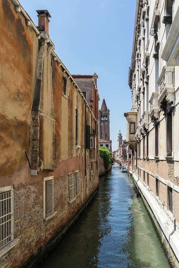 Classic Venetian - Palaces Church Towers and Side Canals Photograph by Georgia Mizuleva