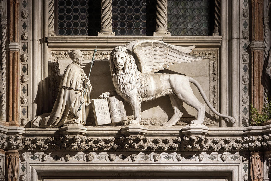 Classic Venetian - Saint Marks Winged Lion Leone Alato di San Marco Photograph by Georgia Mizuleva