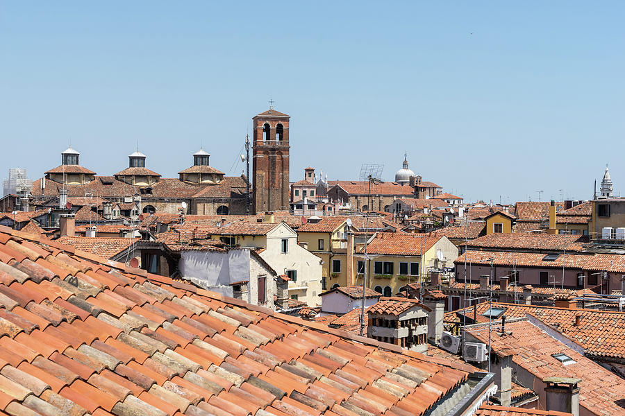 Classic Venetian - Terracotta Rooftops with San Salvador Church and the Three Distinctive Cupola Lan by Georgia Mizuleva Classic Venetian - Terracotta Rooftops with San Salvador Church and the Three Distinctive Cupola Lan by Georgia Mizuleva