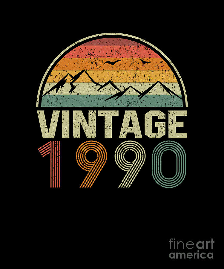 Classic Vintage 1990 Birthday Gift Idea Digital Art By J M