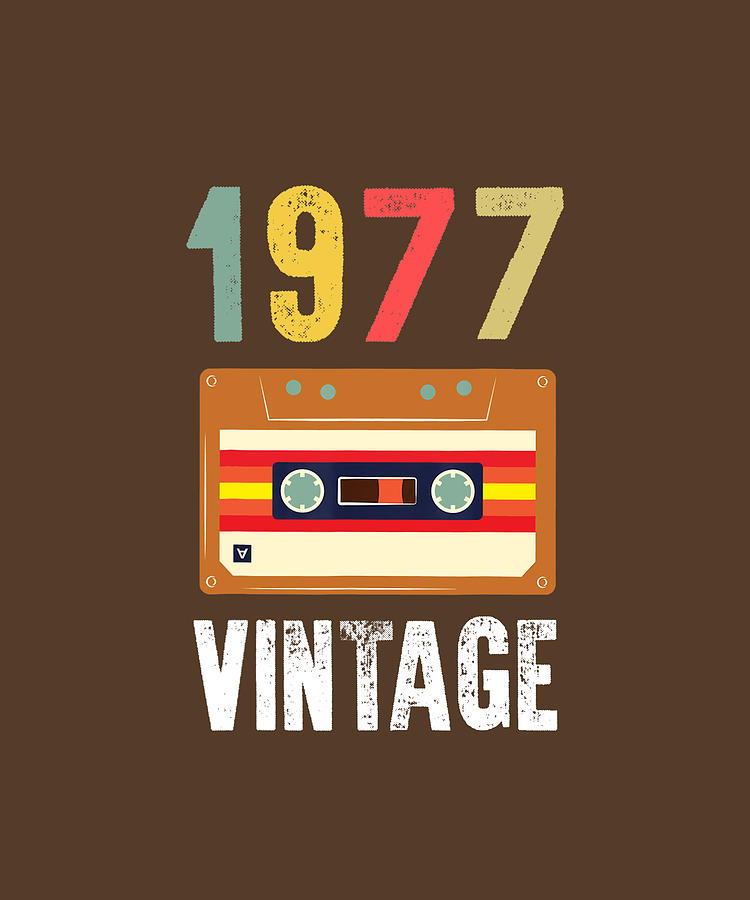 Classic Vintage Of 1977 42th Birthday Cassette Retro Mixtape Tshirt 