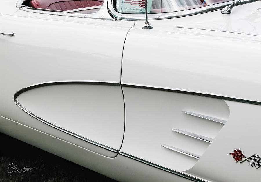 Classic White Corvette Photograph by Tom Brickhouse