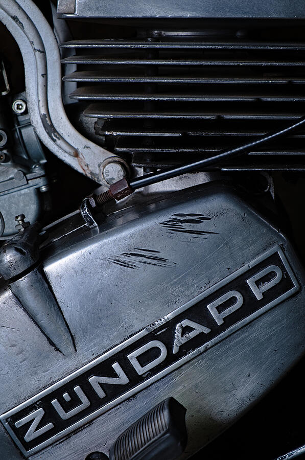 Transportation Photograph - Classic Zundapp bike engine block detail by Angelo DeVal