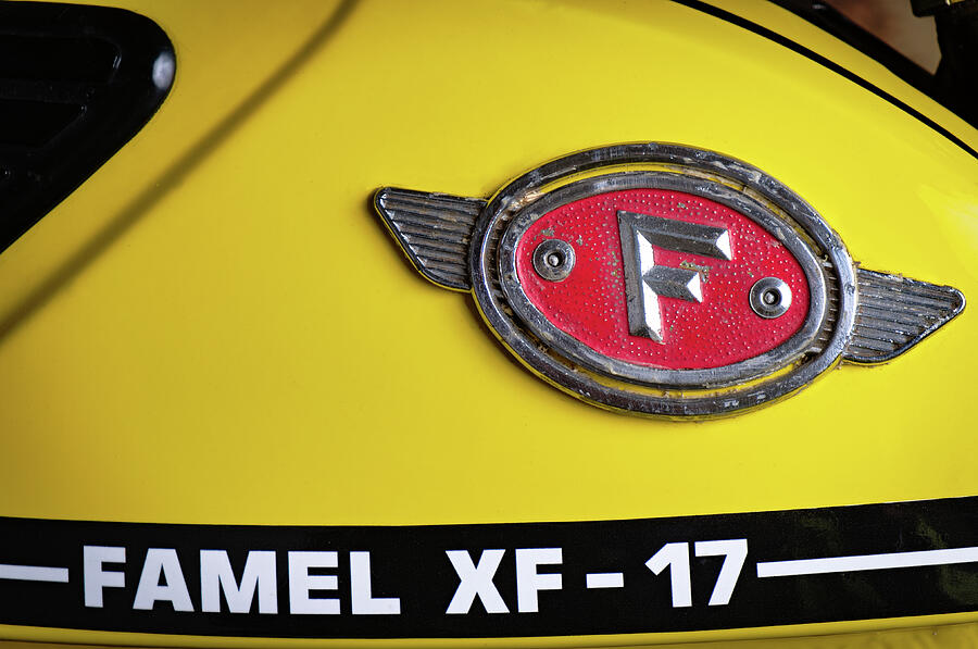 Classic Zundapp bike XF-17 gas tank logo detail Photograph by Angelo DeVal