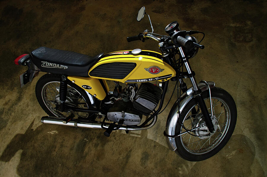 Classic Zundapp bike XF-17 in the garage Photograph by Angelo DeVal