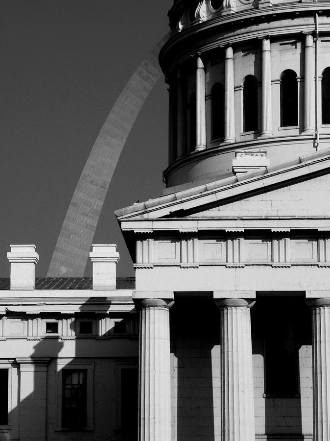 Classical Courthouse Arch Black White Photograph by Patrick Malon