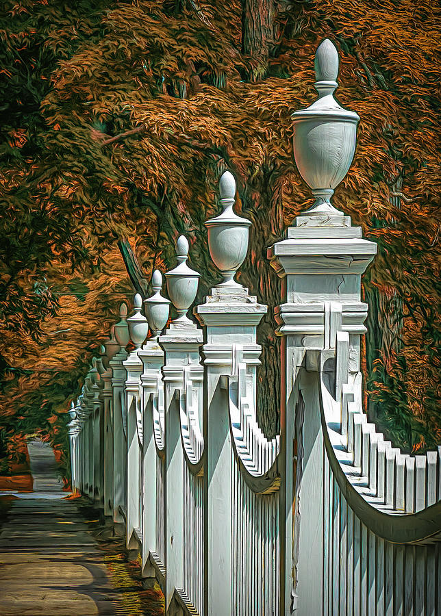 Classical Fence in Autumn Photograph by Ginger Stein