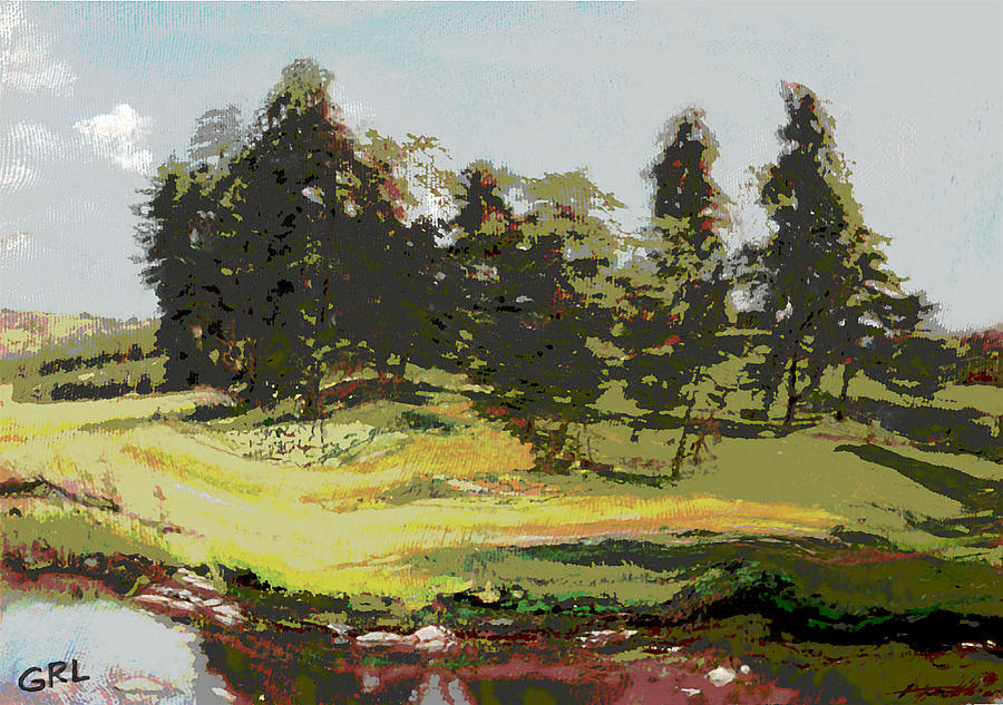 Classical Landscape c4 Original Multimedia Digital Painting 04/21 Painting by G Linsenmayer