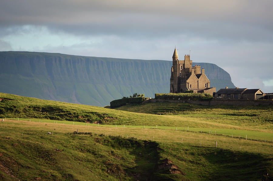 Classiebawn Castle Backed by Benbulben County Sligo Ireland Photograph by Shawn OBrien