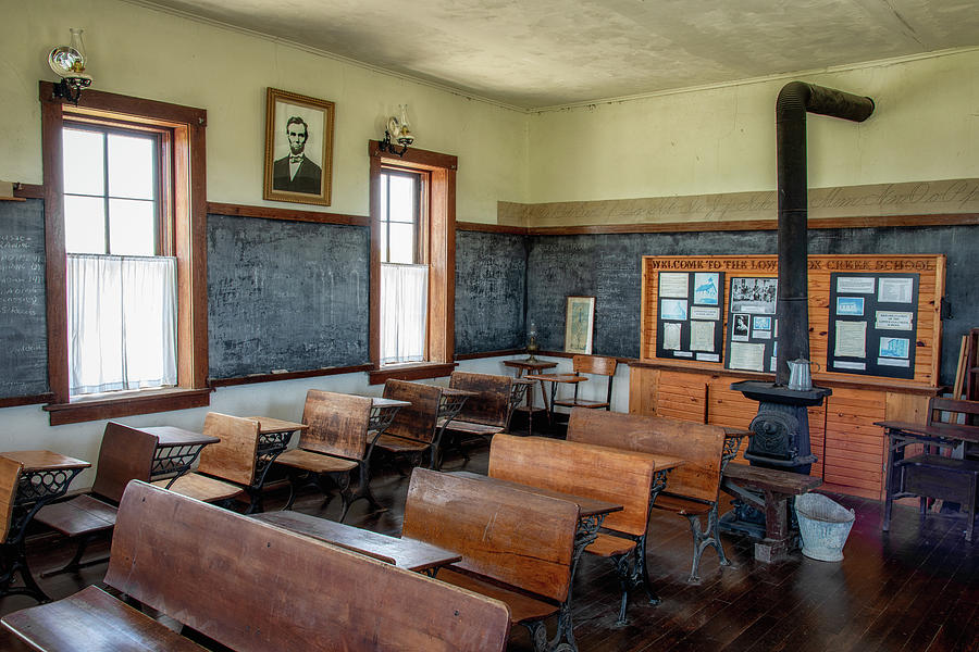 Classroom at the Lower Fox Creek School Photograph by James Barber