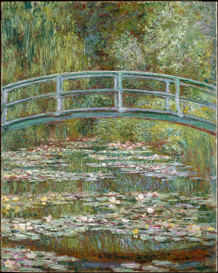 Nature Digital Art - Claude Monet - Bridge over a Pond of Water Lilies  by Celestial Images