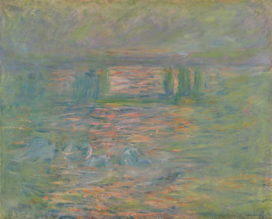 Claude Monet Painting -  Claude Monet - Charing Cross bridge.  by Claude Monet