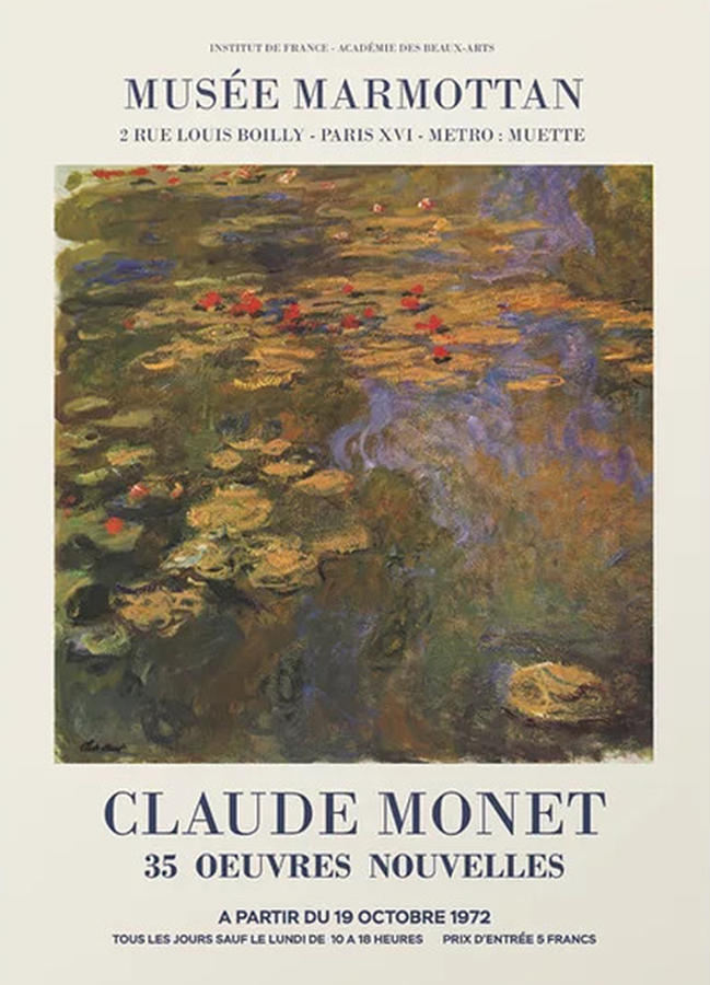 Claude Monet - Exhibition poster advertising an art exhibition 2235 ...