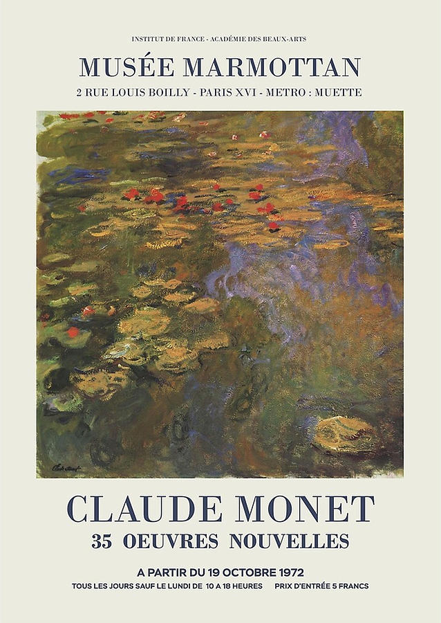 Claude Monet Exhibition poster Digital Art by Rebecca Mason | Pixels