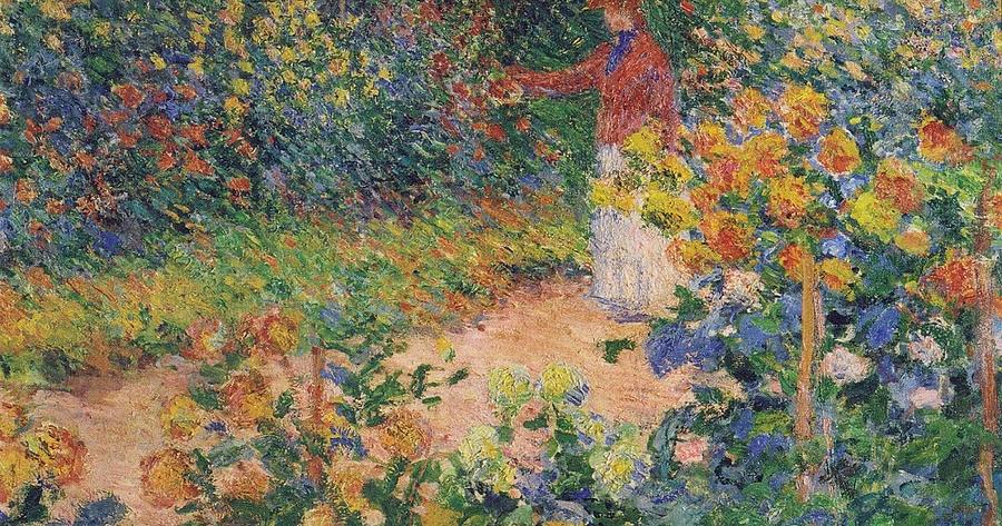 Claude Monet In The Garden, 1895 0001 Painting
