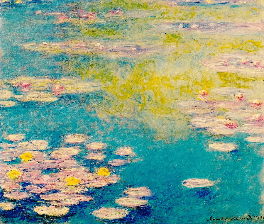 Claude Monet Les Nymphas Lilas Lilac Water Painting by Evans Matilda ...