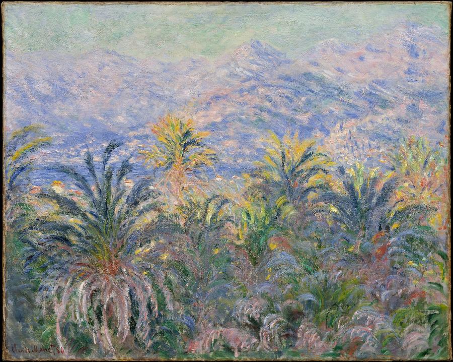 Summer Digital Art - Claude Monet - Palm Trees at Bordighera by Celestial Images