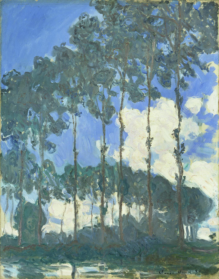 Claude Monet Painting - Claude Monet - Poplars on the Epte by Claude Monet