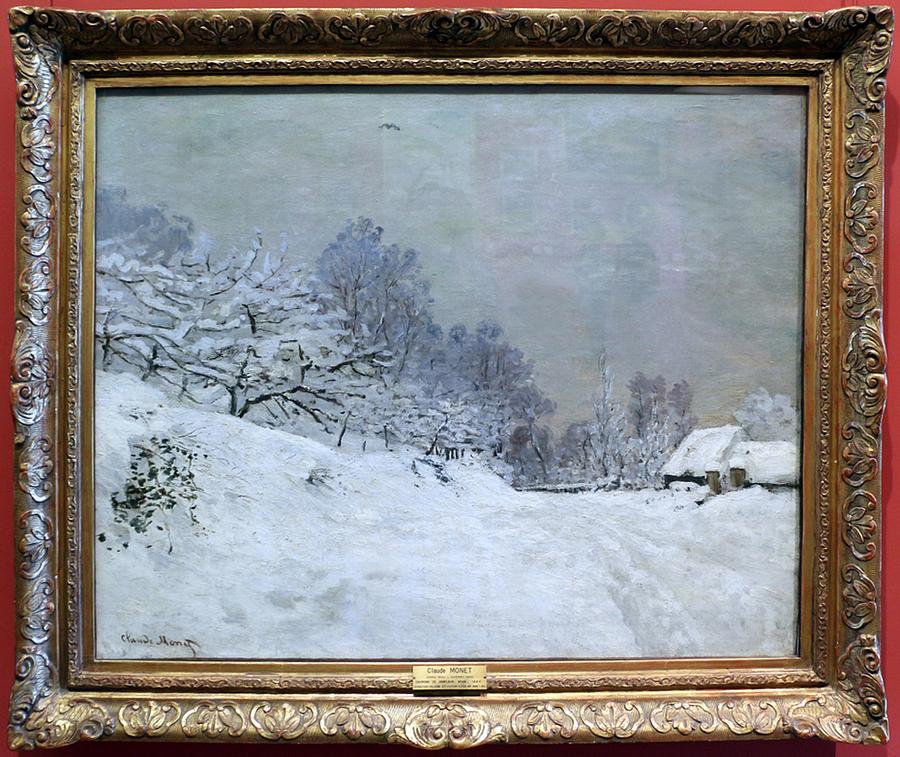 Claude Monet The Road In Front Of Saint Simeon Farm In Winter Painting By Les Classics Fine