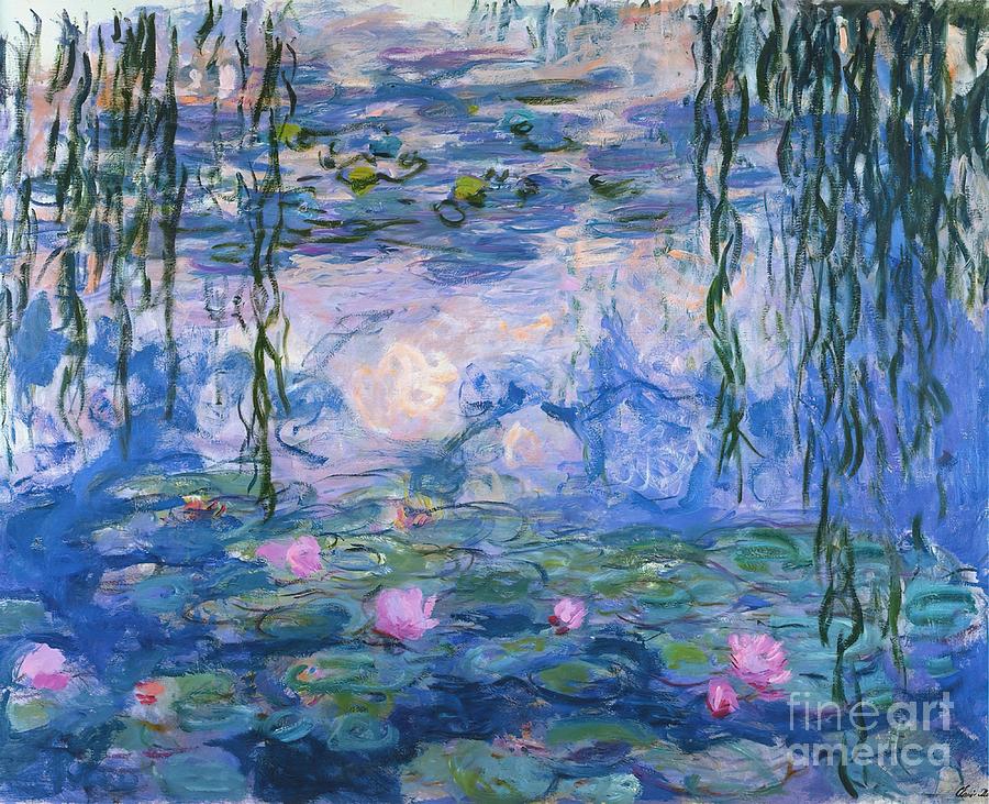 Claude Monet Water Lilies Painting By Adams Price - Fine Art America