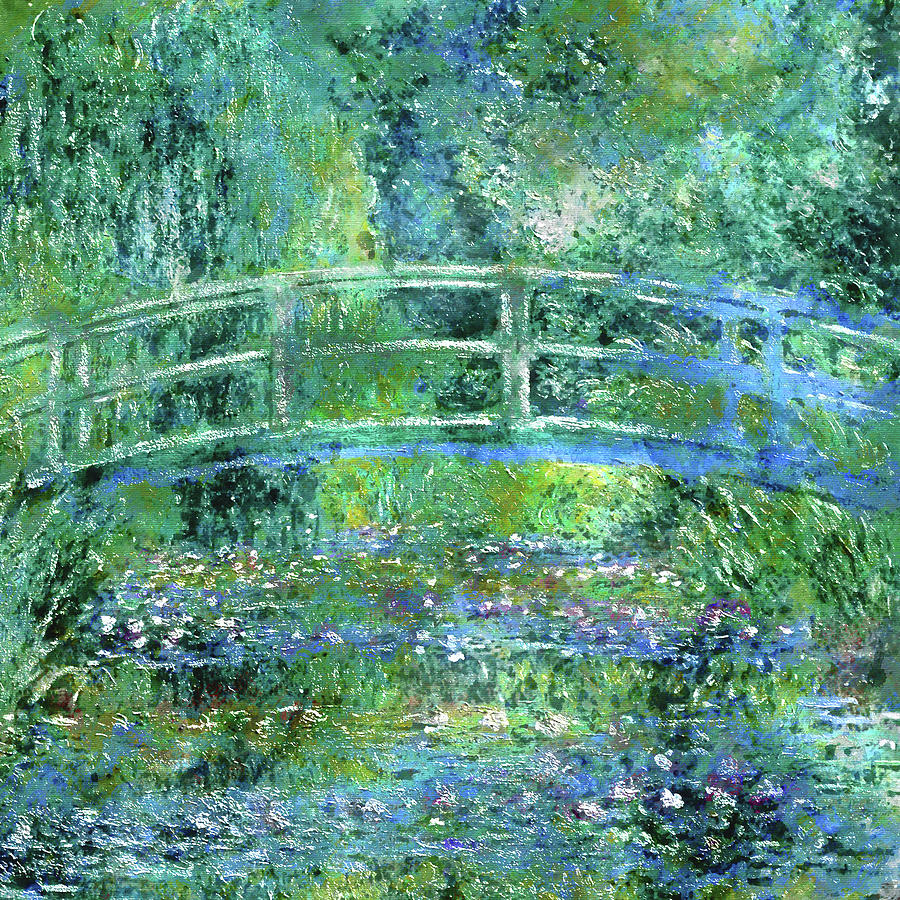 Claude Monet - The Water Lily Pond, Green Harmony - Dreamy Watercolor ...