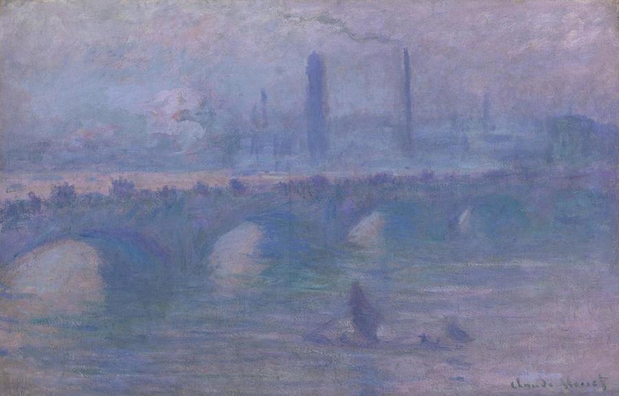 Claude Monet - Waterloo Bridge, Morning Fog Painting by Les Classics ...